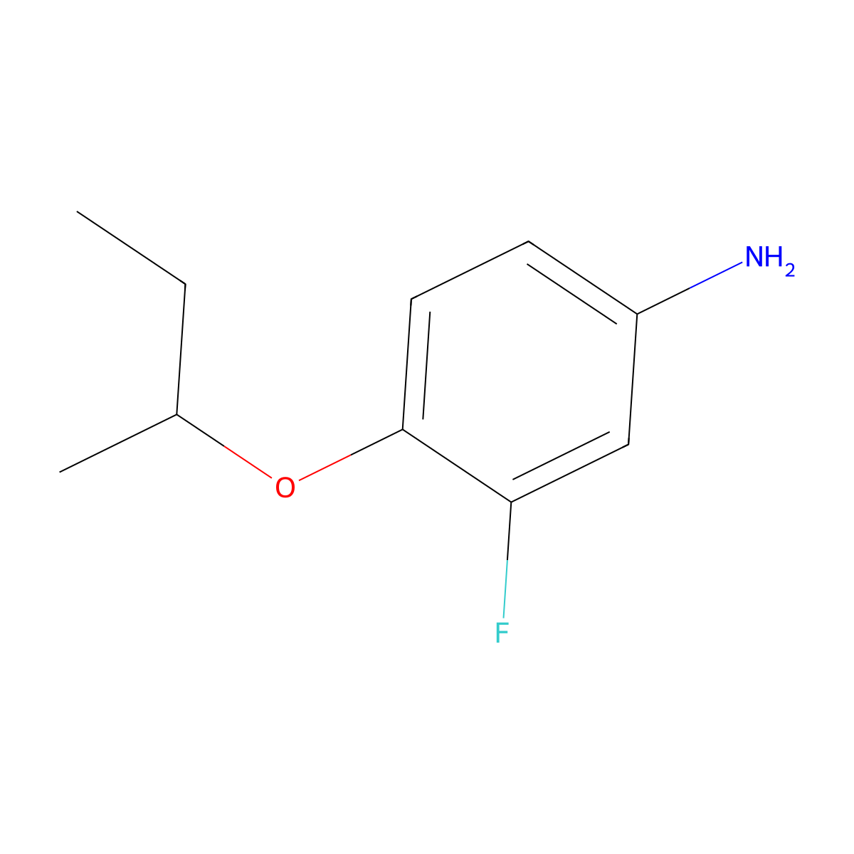 4-(Butan-2-yloxy)-3-fluoroaniline molecular structure, CAS 1094827-64-1