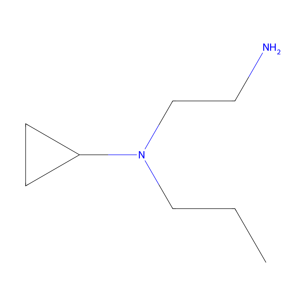 N-(2-aminoethyl)-N-propylcyclopropanamine molecular structure, CAS 1094833-10-9