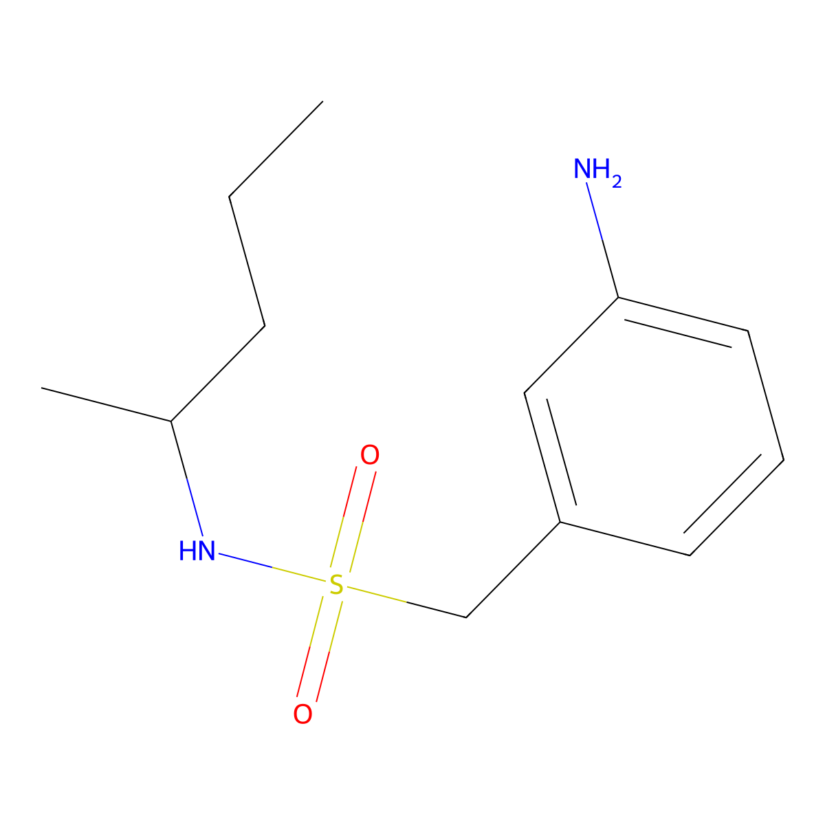 1-(3-Aminophenyl)-N-(pentan-2-YL)methanesulfonamide molecular structure, CAS 1094834-42-0