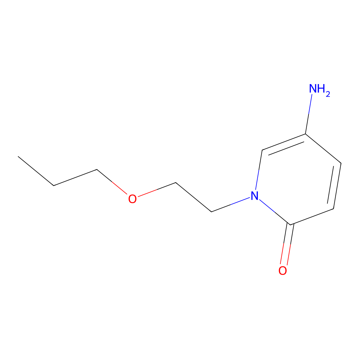 5-Amino-1-(2-propoxyethyl)pyridin-2(1h)-one molecular structure, CAS 1094842-23-5