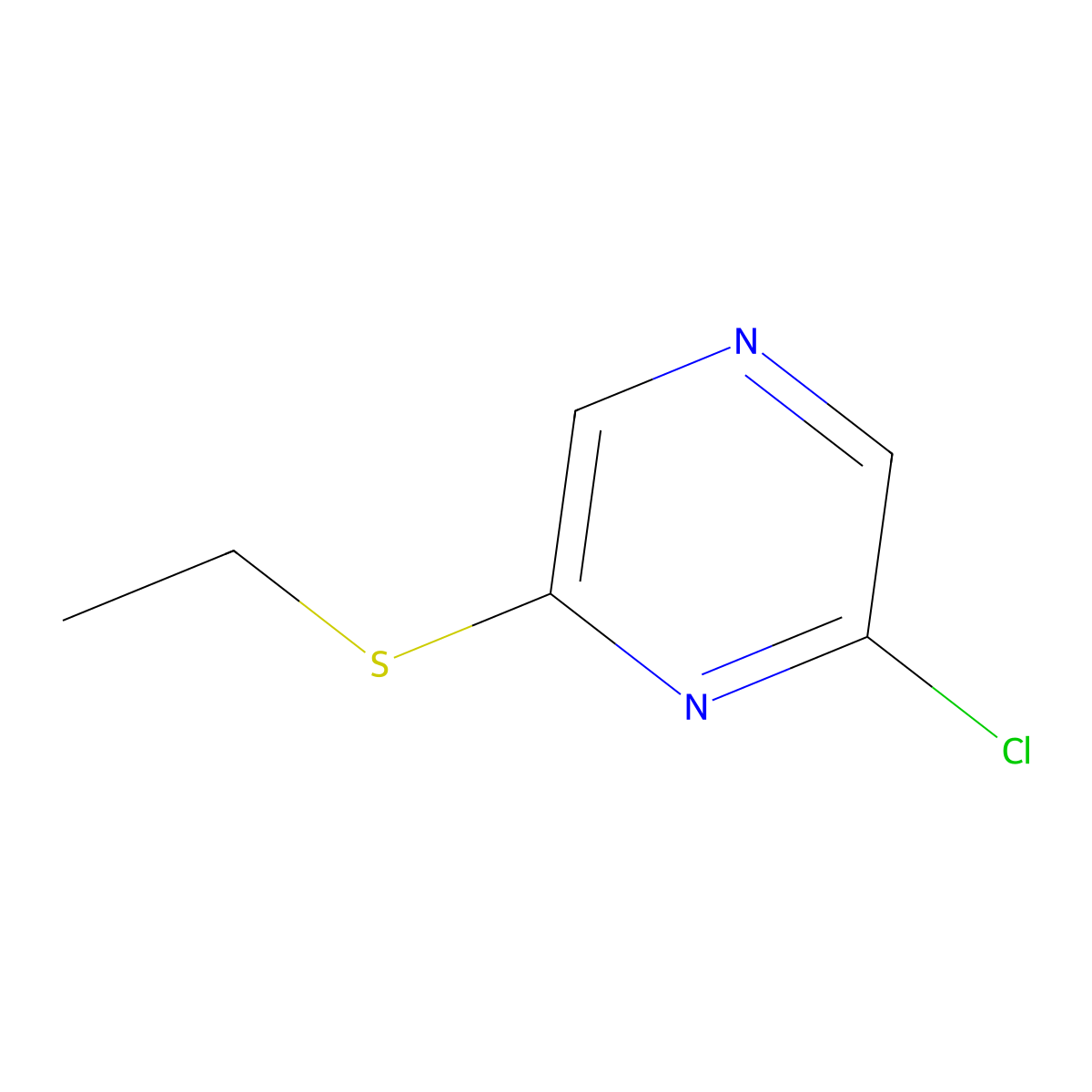 2-Chloro-6-(ethylsulfanyl)pyrazine molecular structure, CAS 1094842-83-7