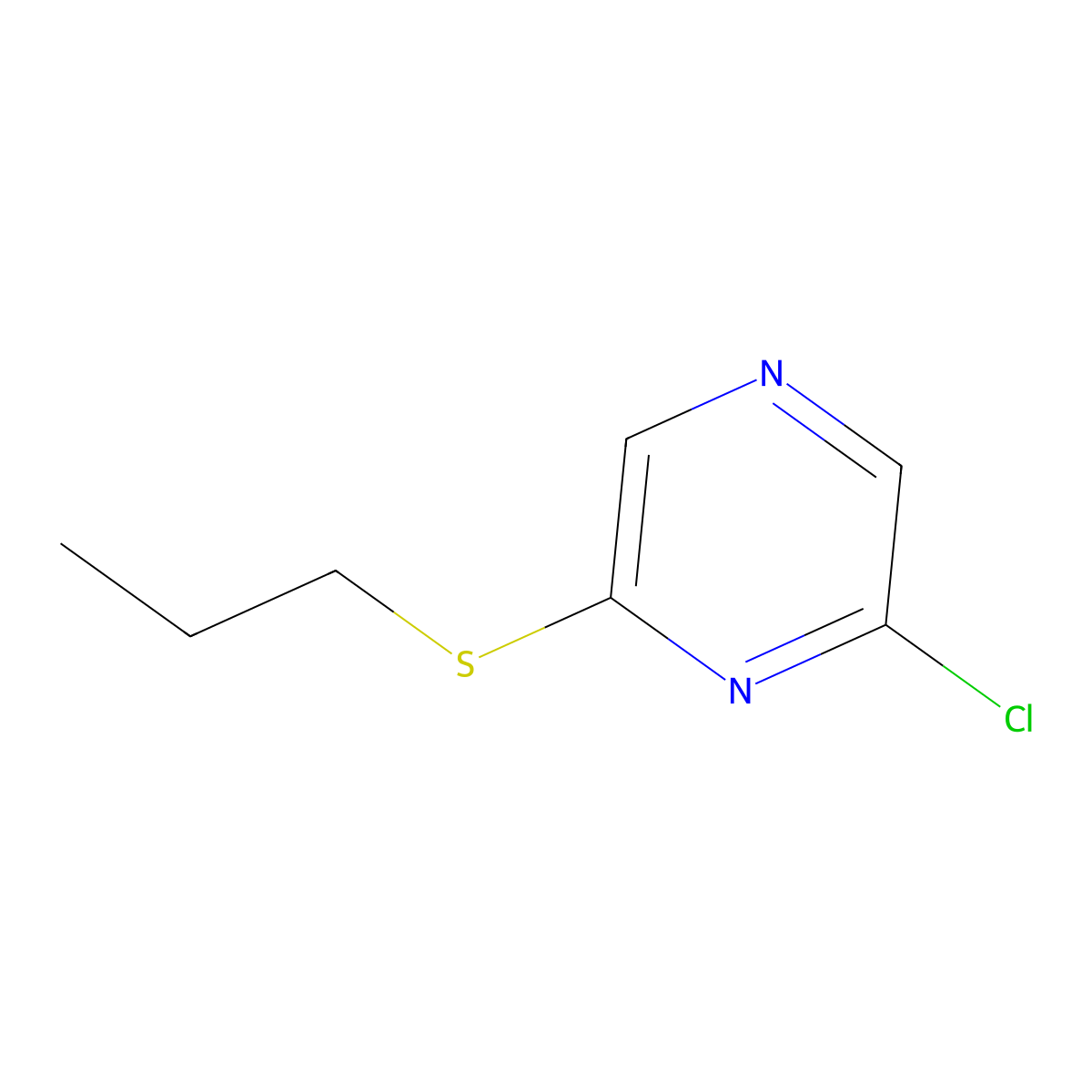 2-Chloro-6-(propylsulfanyl)pyrazine molecular structure, CAS 1094842-84-8