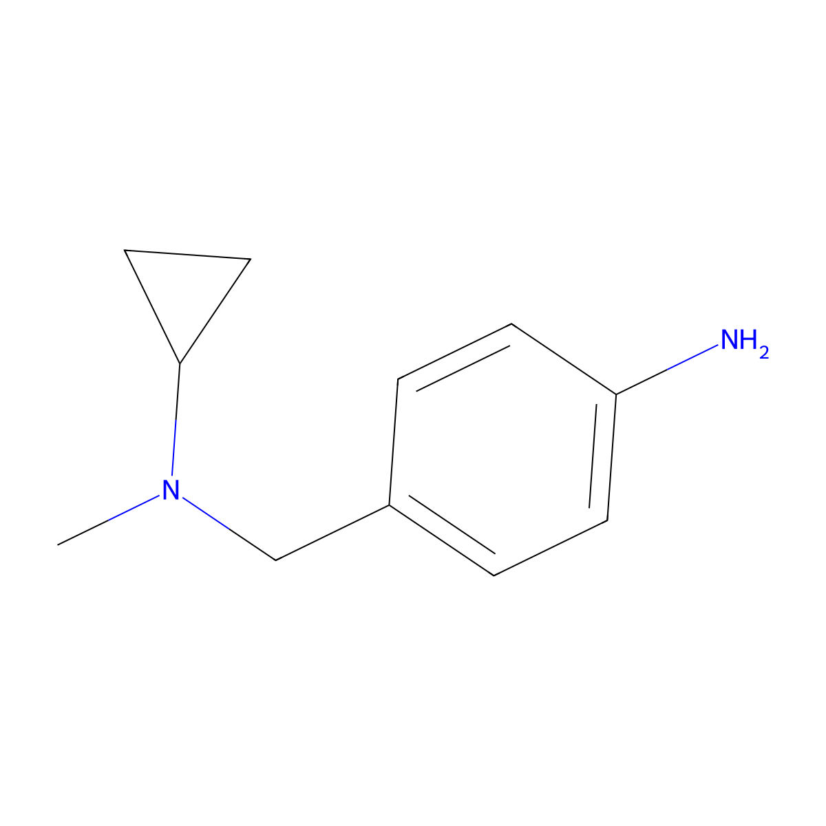 4-((Cyclopropyl(methyl)amino)methyl)aniline molecular structure, CAS 1094851-04-3