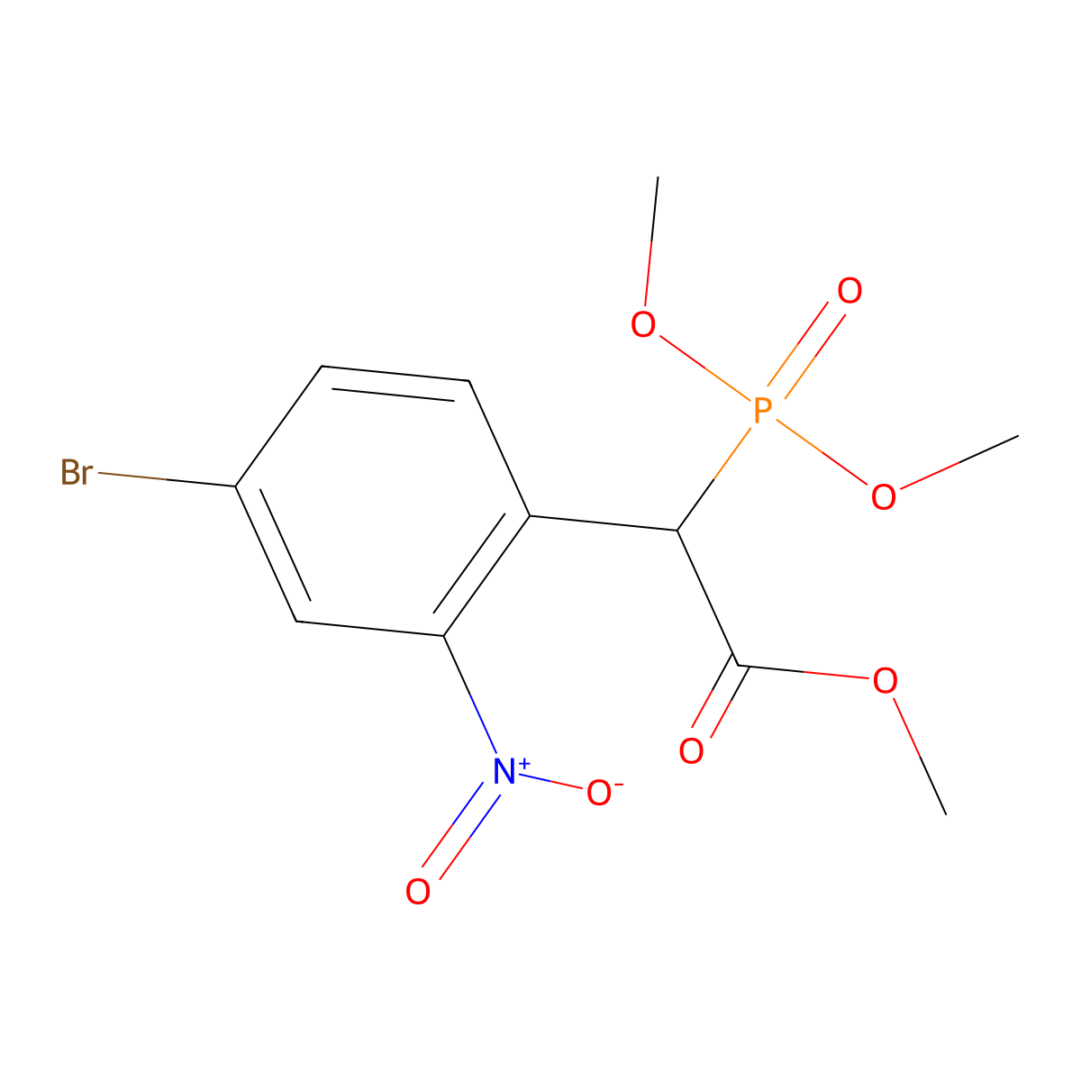 Methyl 2-(4-Bromo-2-nitrophenyl)-2-(dimethoxyphosphoryl)acetate molecular structure, CAS 1094851-34-9