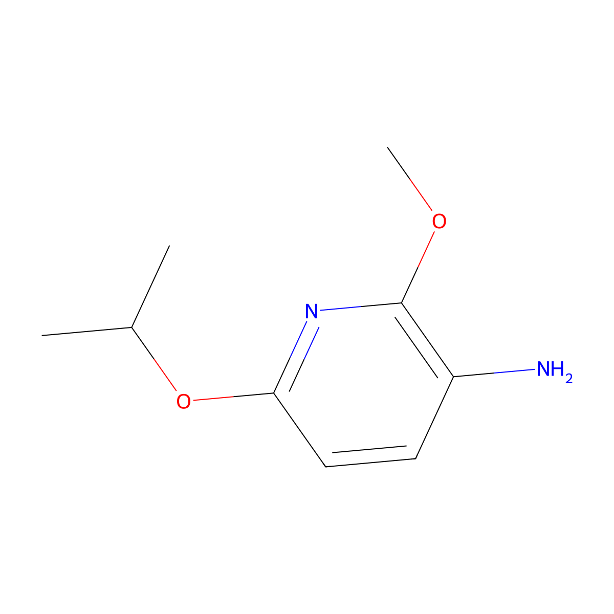 2-Methoxy-6-(propan-2-yloxy)pyridin-3-amine molecular structure, CAS 1094858-06-6