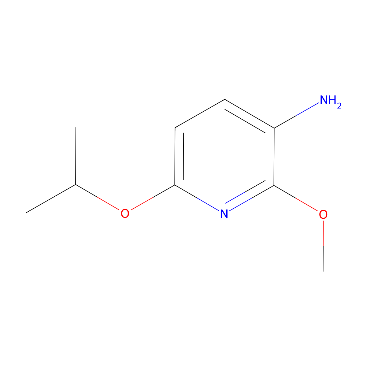 2-Methoxy-6-(propan-2-yloxy)pyridin-3-amine molecular structure, CAS 1094858-06-6