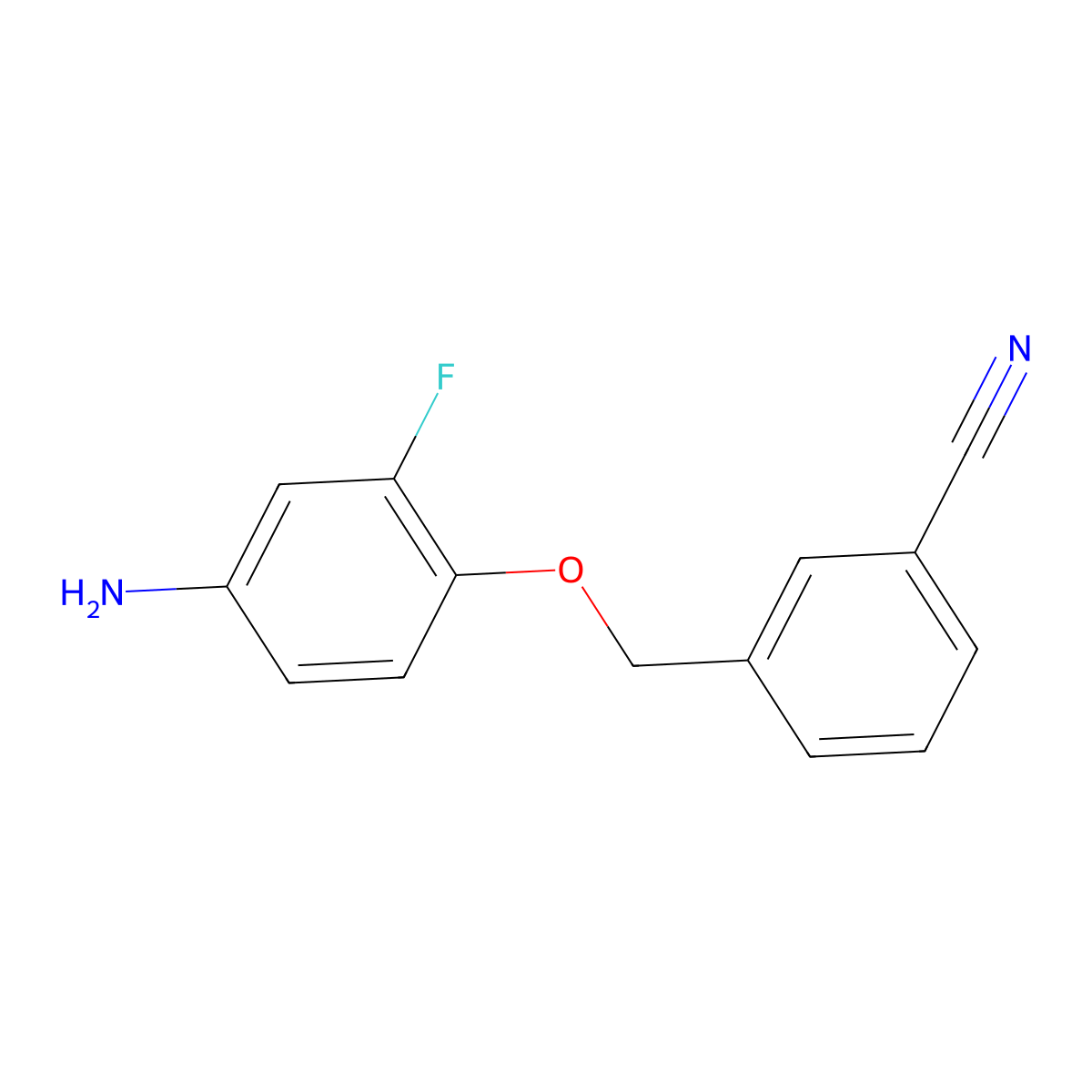 3-(4-Amino-2-fluorophenoxymethyl)benzonitrile molecular structure, CAS 1094859-64-9
