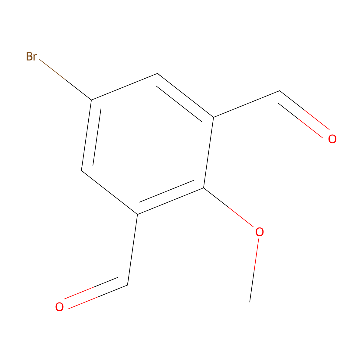 5-Bromo-2-methoxybenzene-1,3-dicarbaldehyde molecular structure, CAS 109486-09-1