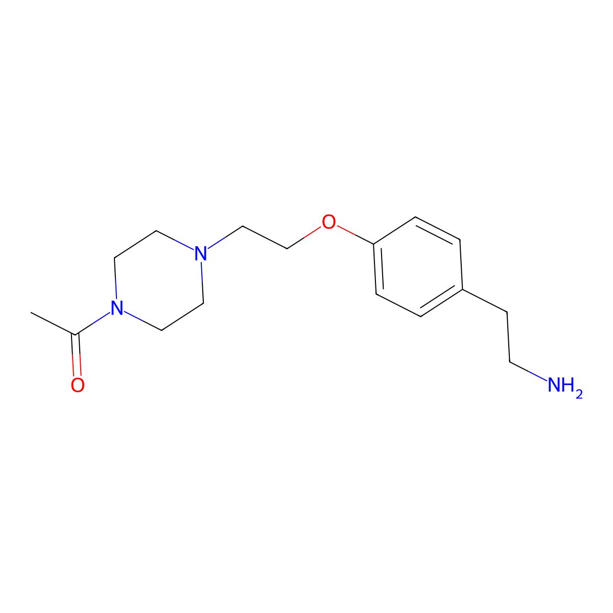 1-(4-{2-[4-(2-Aminoethyl)phenoxy]ethyl}piperazin-1-yl)ethan-1-one molecular structure, CAS 1094860-51-1