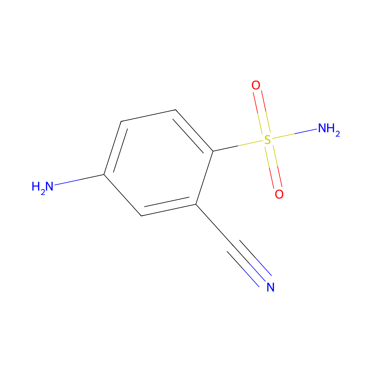 4-Amino-2-cyanobenzene-1-sulfonamide molecular structure, CAS 1094862-58-4
