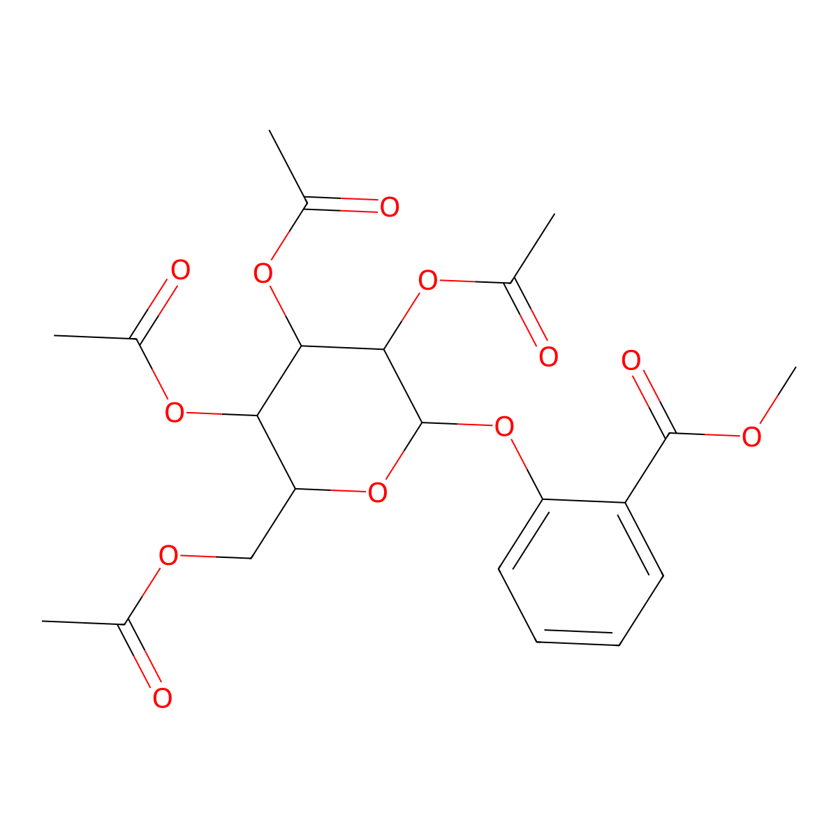 Methyl 2-[3,4,5-triacetyloxy-6-(acetyloxymethyl)oxan-2-yl]oxybenzoate molecular structure, CAS 1094864-89-7