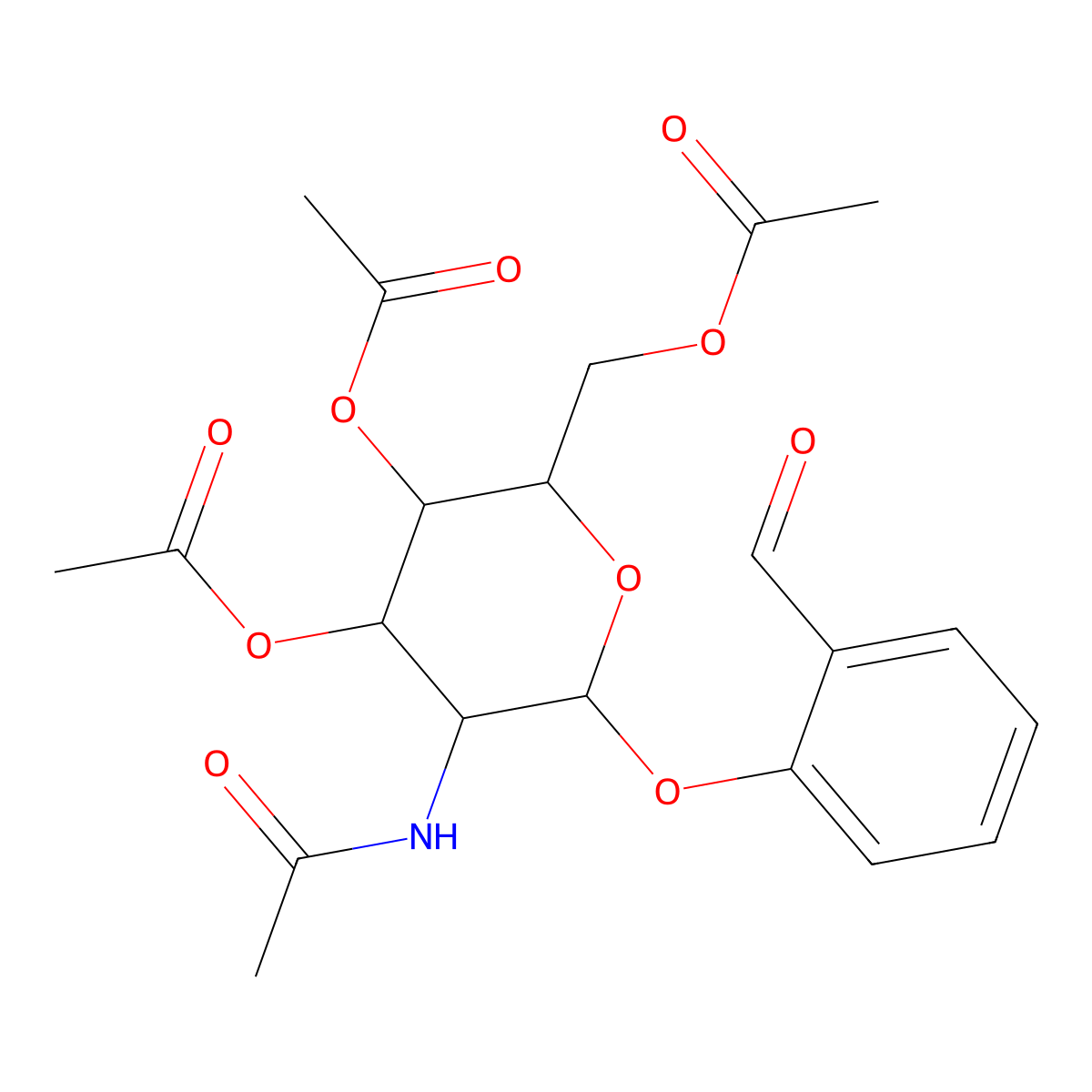 [5-Acetamido-3,4-diacetyloxy-6-(2-formylphenoxy)oxan-2-yl]methyl acetate molecular structure, CAS 1094865-71-0