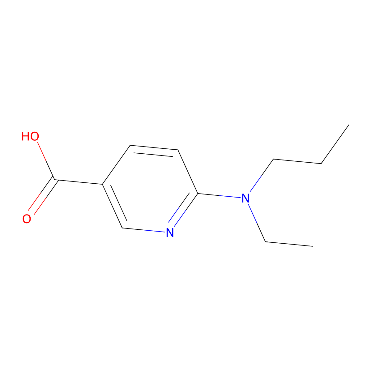6-(Ethyl(propyl)amino)pyridine-3-carboxylic acid molecular structure, CAS 1094866-00-8