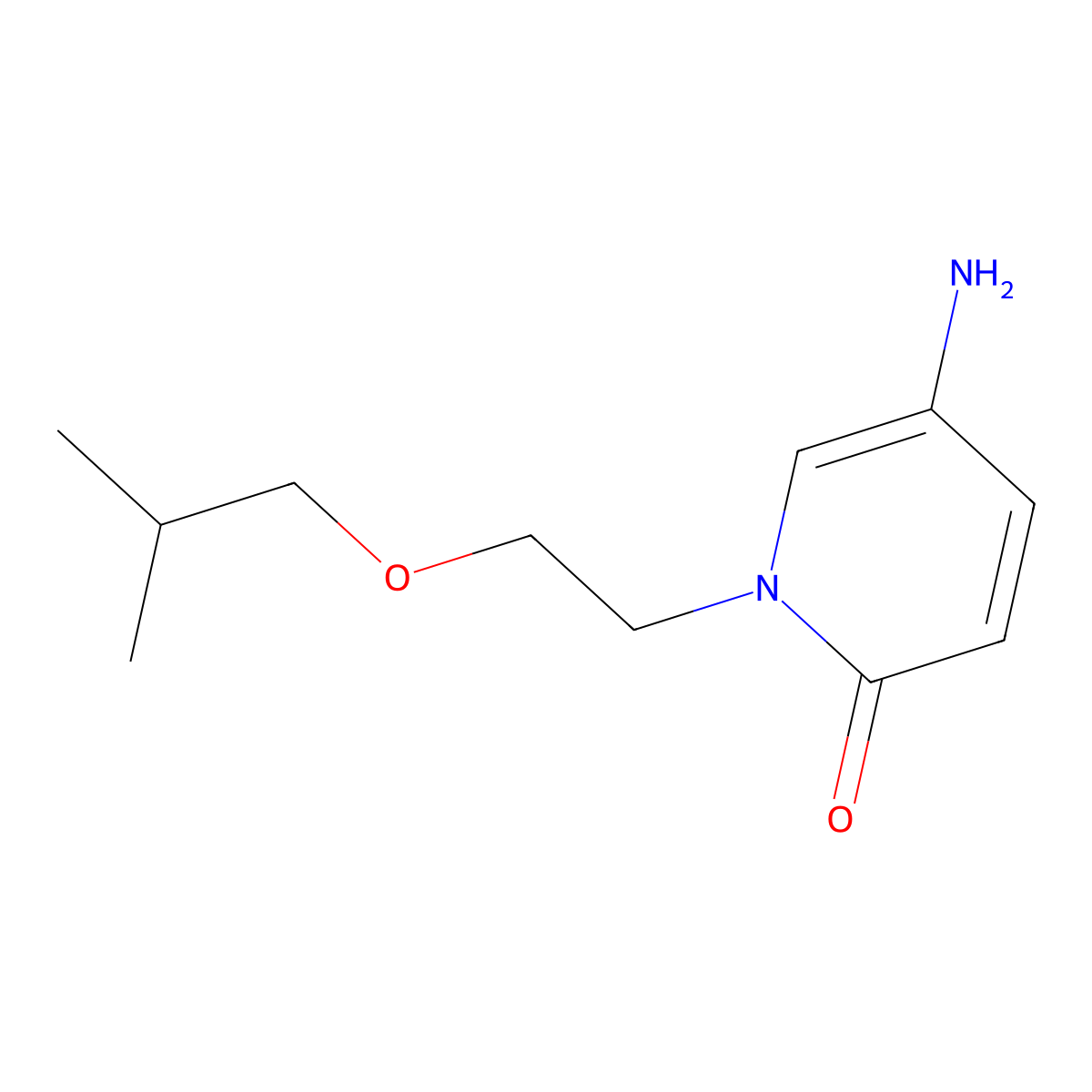 5-Amino-1-(2-isobutoxyethyl)pyridin-2(1h)-one molecular structure, CAS 1094868-29-7