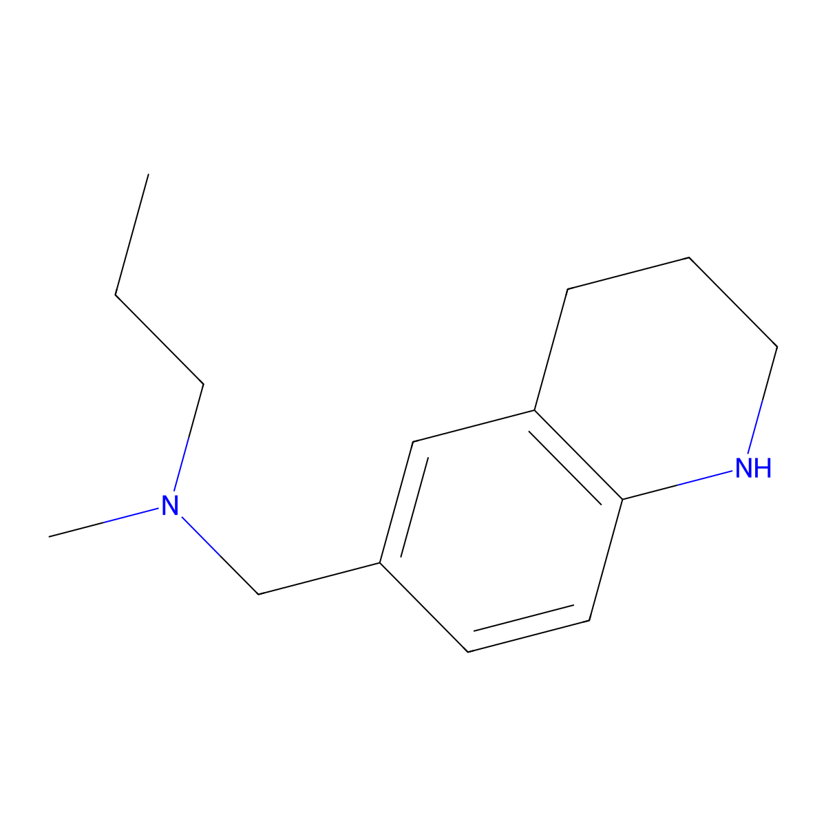 Methyl(propyl)[(1,2,3,4-tetrahydroquinolin-6-yl)methyl]amine molecular structure, CAS 1094878-92-8