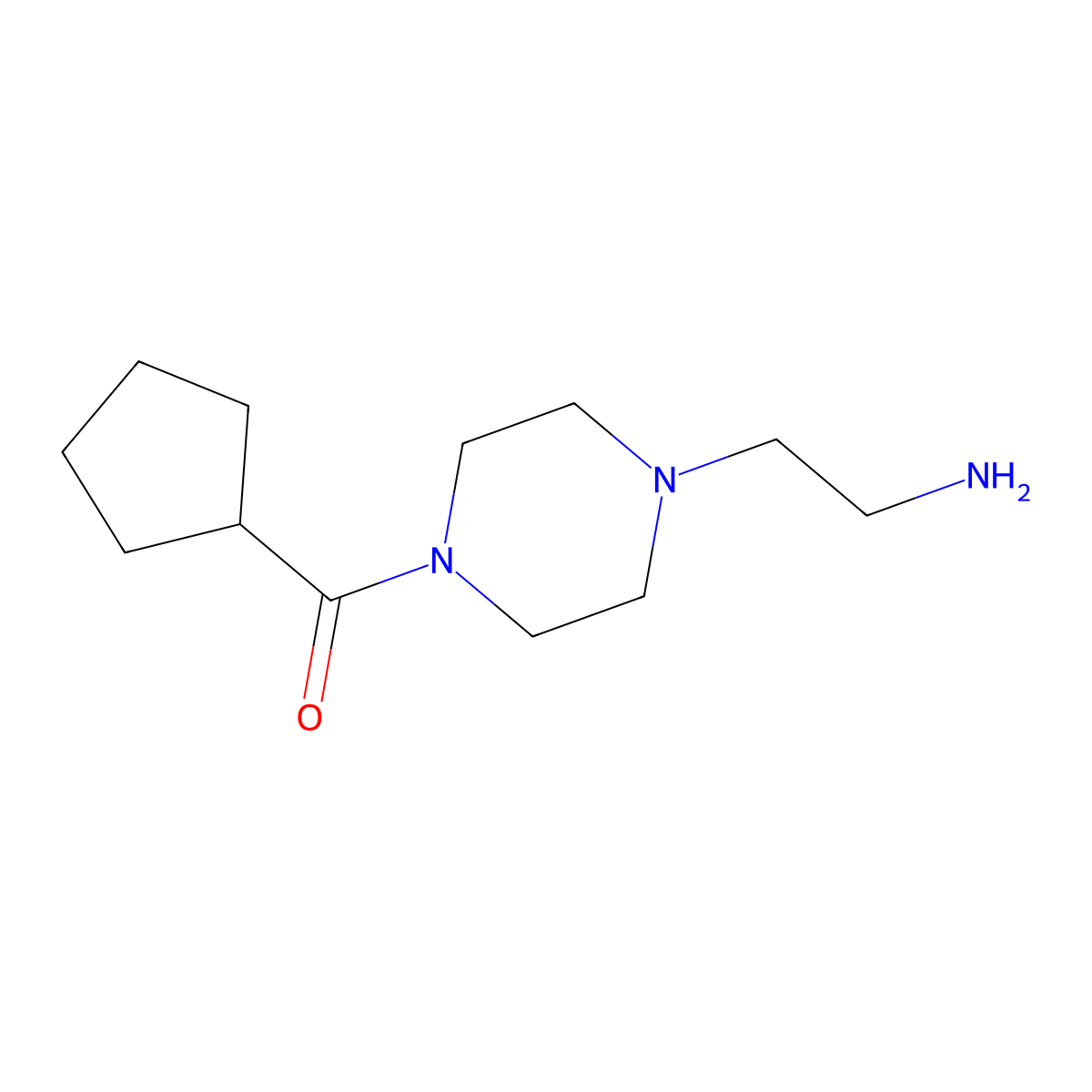 2-(4-Cyclopentanecarbonylpiperazin-1-yl)ethan-1-amine molecular structure, CAS 1094880-41-7
