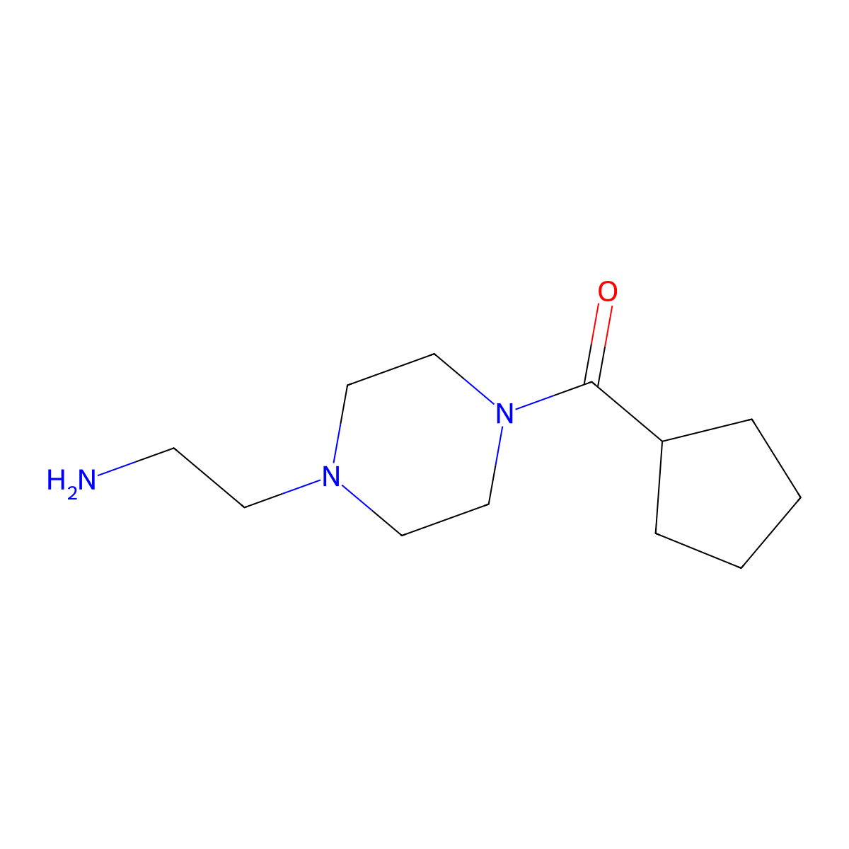 2-(4-Cyclopentanecarbonylpiperazin-1-yl)ethan-1-amine molecular structure, CAS 1094880-41-7