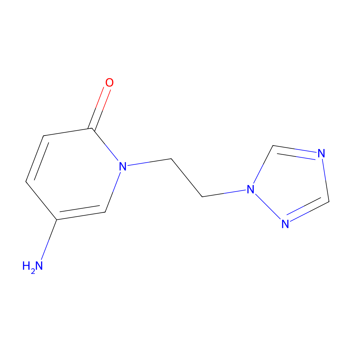 1-(2-(1h-1,2,4-Triazol-1-yl)ethyl)-5-aminopyridin-2(1h)-one molecular structure, CAS 1094892-30-4
