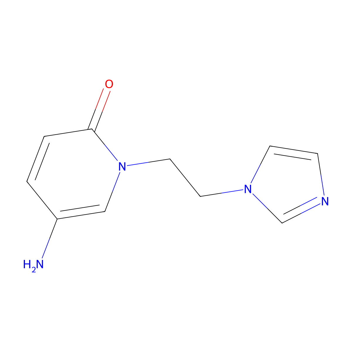 1-(2-(1h-Imidazol-1-yl)ethyl)-5-aminopyridin-2(1h)-one molecular structure, CAS 1094892-31-5