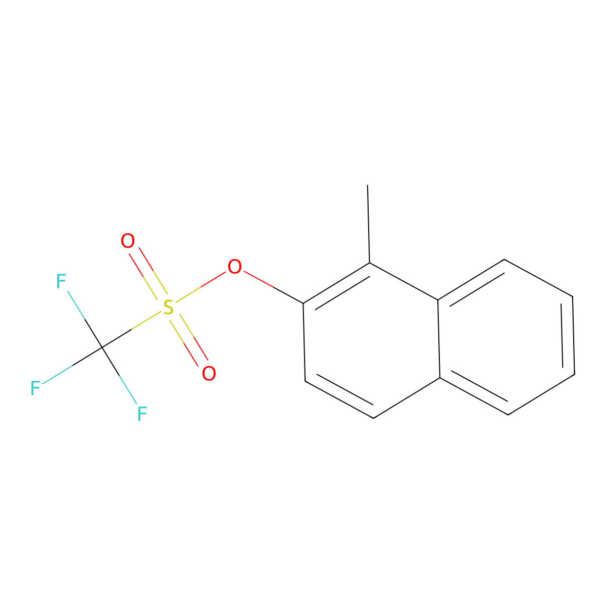 1-Methylnaphthalen-2-yl trifluoromethanesulfonate molecular structure, CAS 1094898-08-4