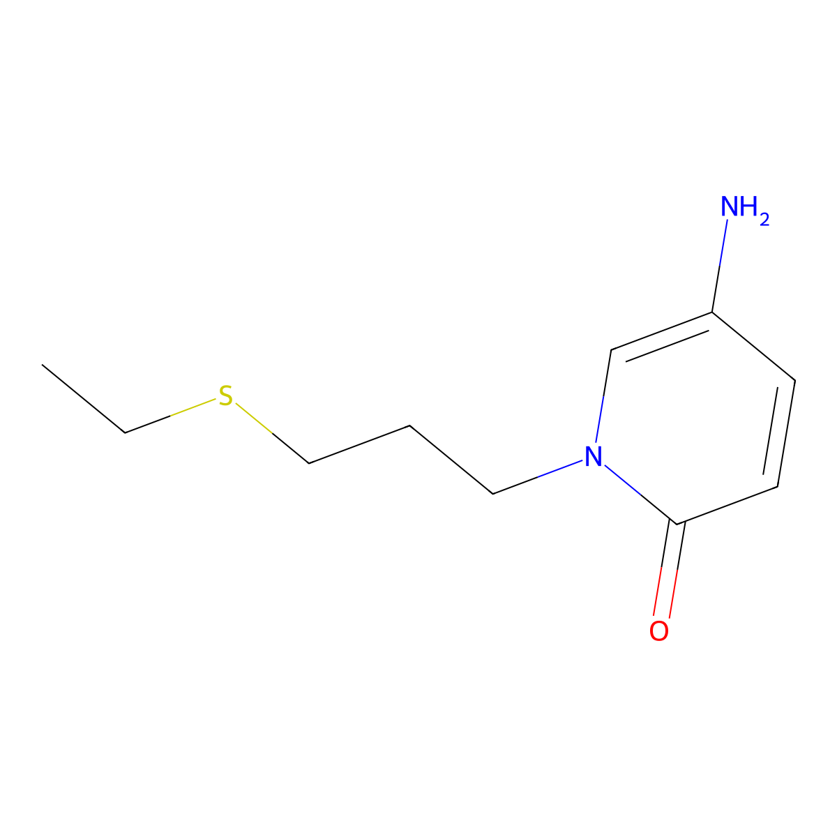 5-Amino-1-(3-(ethylthio)propyl)pyridin-2(1h)-one molecular structure, CAS 1094902-34-7