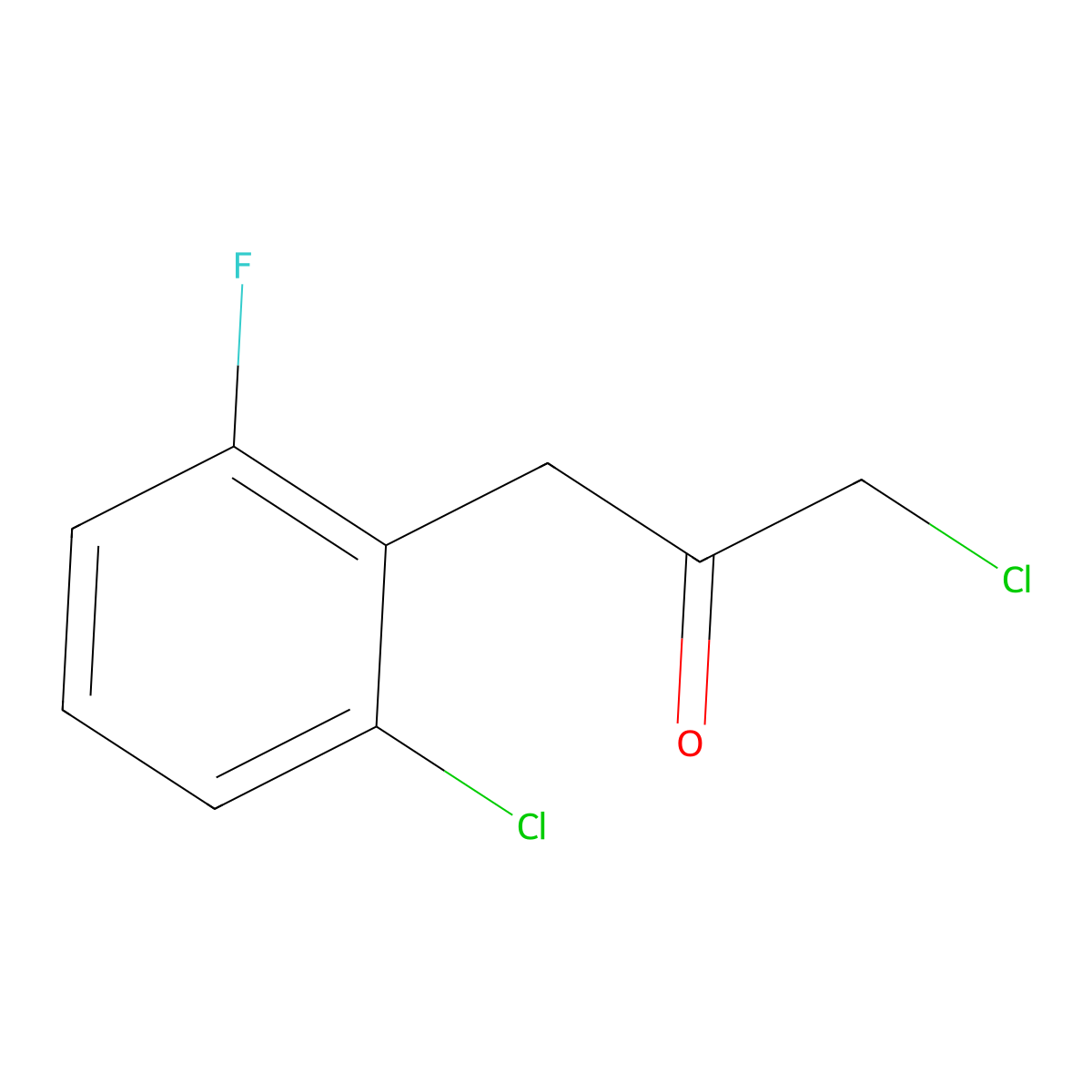 1-Chloro-3-(2-chloro-6-fluorophenyl)propan-2-one molecular structure, CAS 1094902-47-2