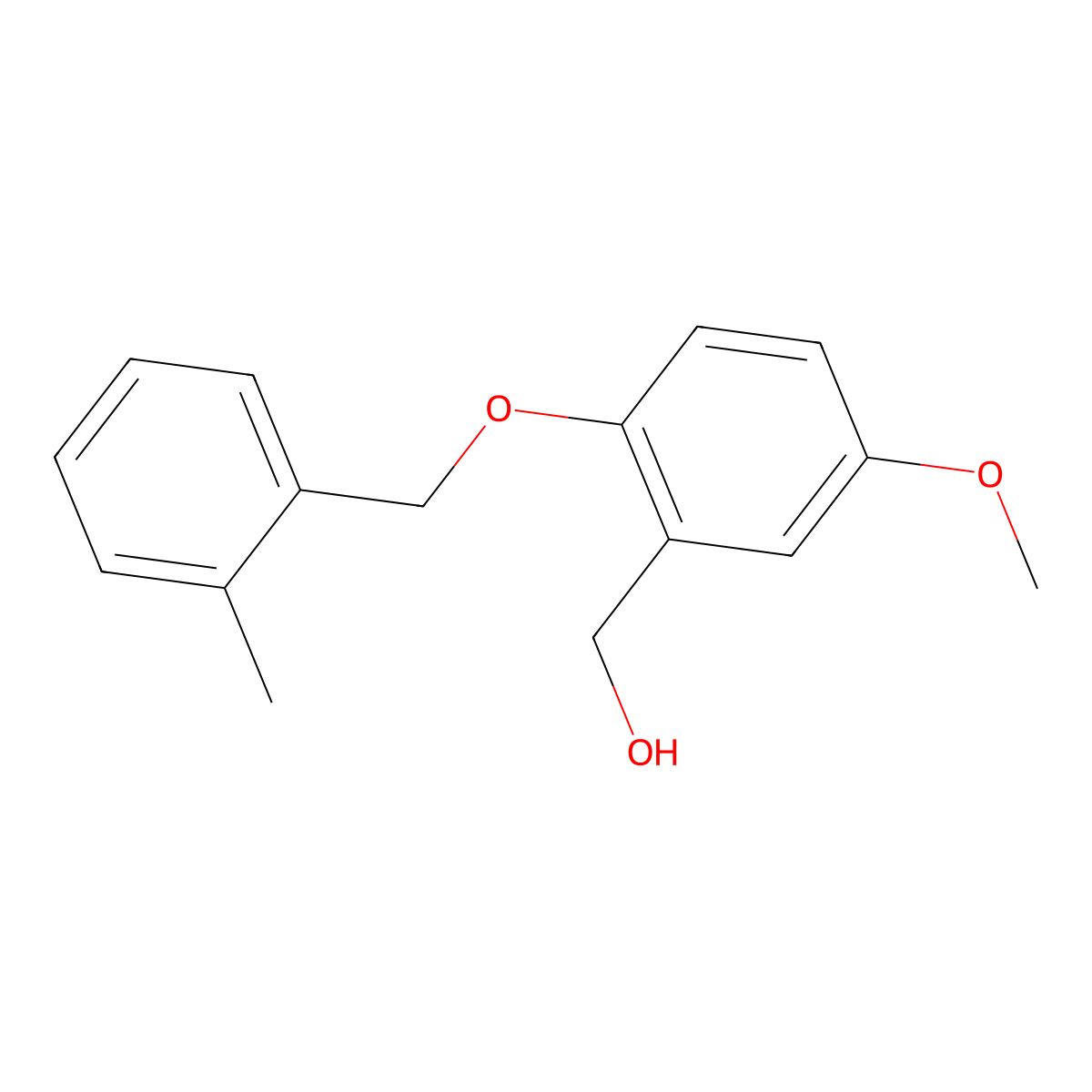 5-Methoxy-2-[(2-methylphenyl)methoxy]benzenemethanol molecular structure, CAS 1094903-81-7