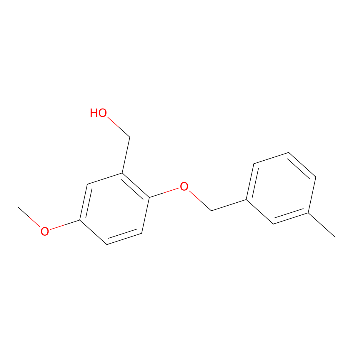 5-Methoxy-2-[(3-methylphenyl)methoxy]benzenemethanol molecular structure, CAS 1094903-82-8