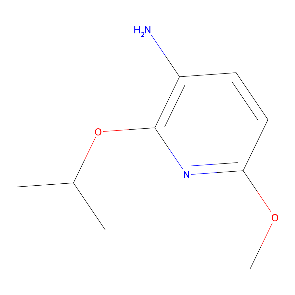 6-methoxy-2-(1-methylethoxy)-3-Pyridinamine molecular structure, CAS 1094905-92-6