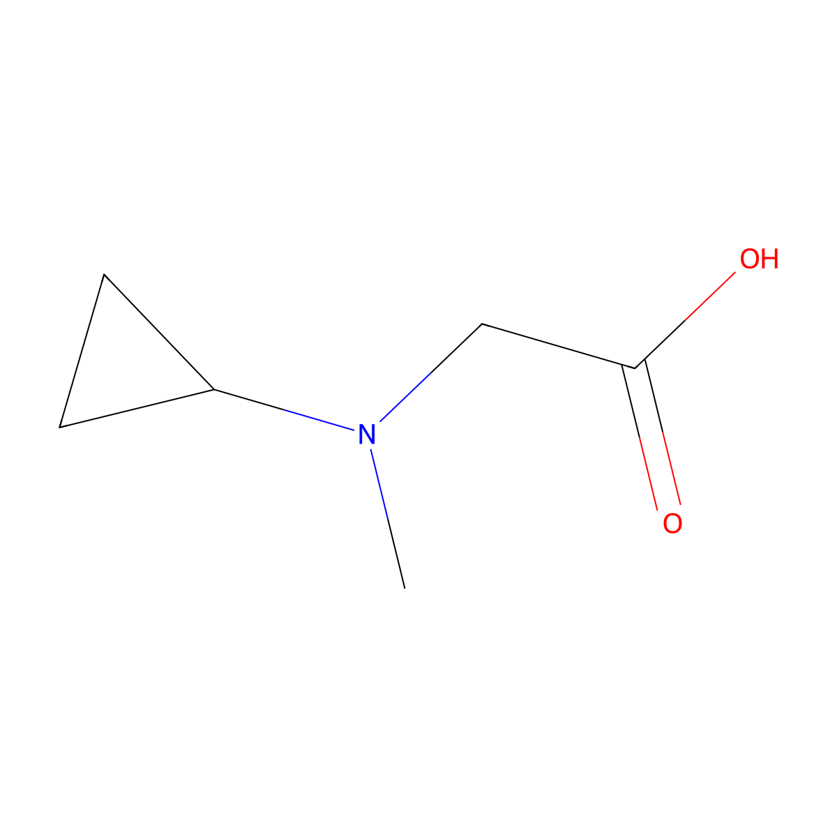 2-[Cyclopropyl(methyl)amino]acetic acid molecular structure, CAS 1094909-72-4