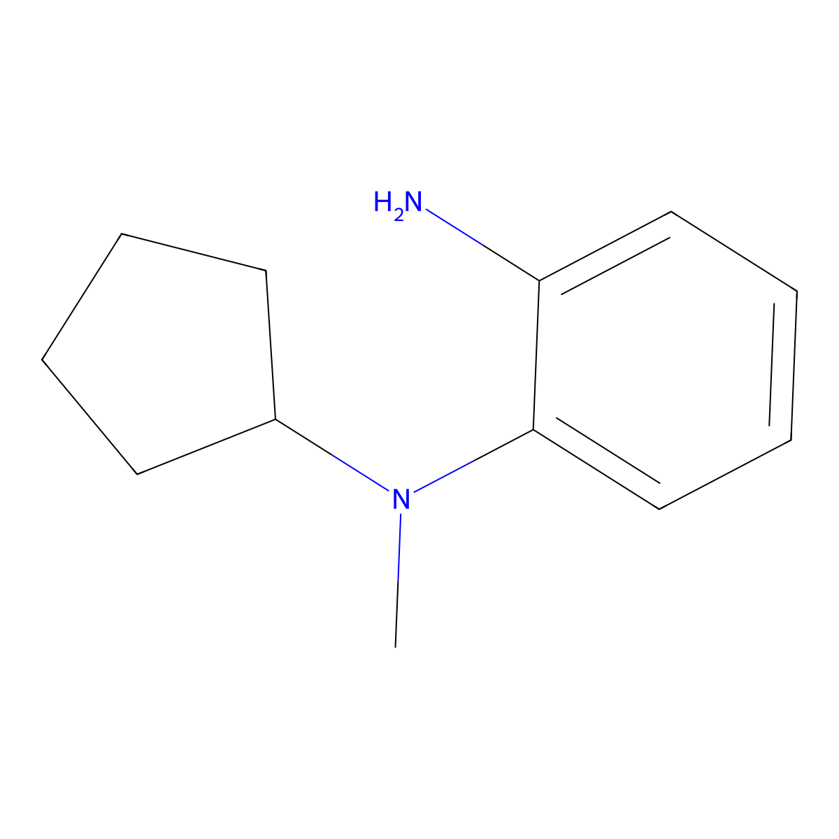 1-N-cyclopentyl-1-N-methylbenzene-1,2-diamine molecular structure, CAS 1094917-98-2