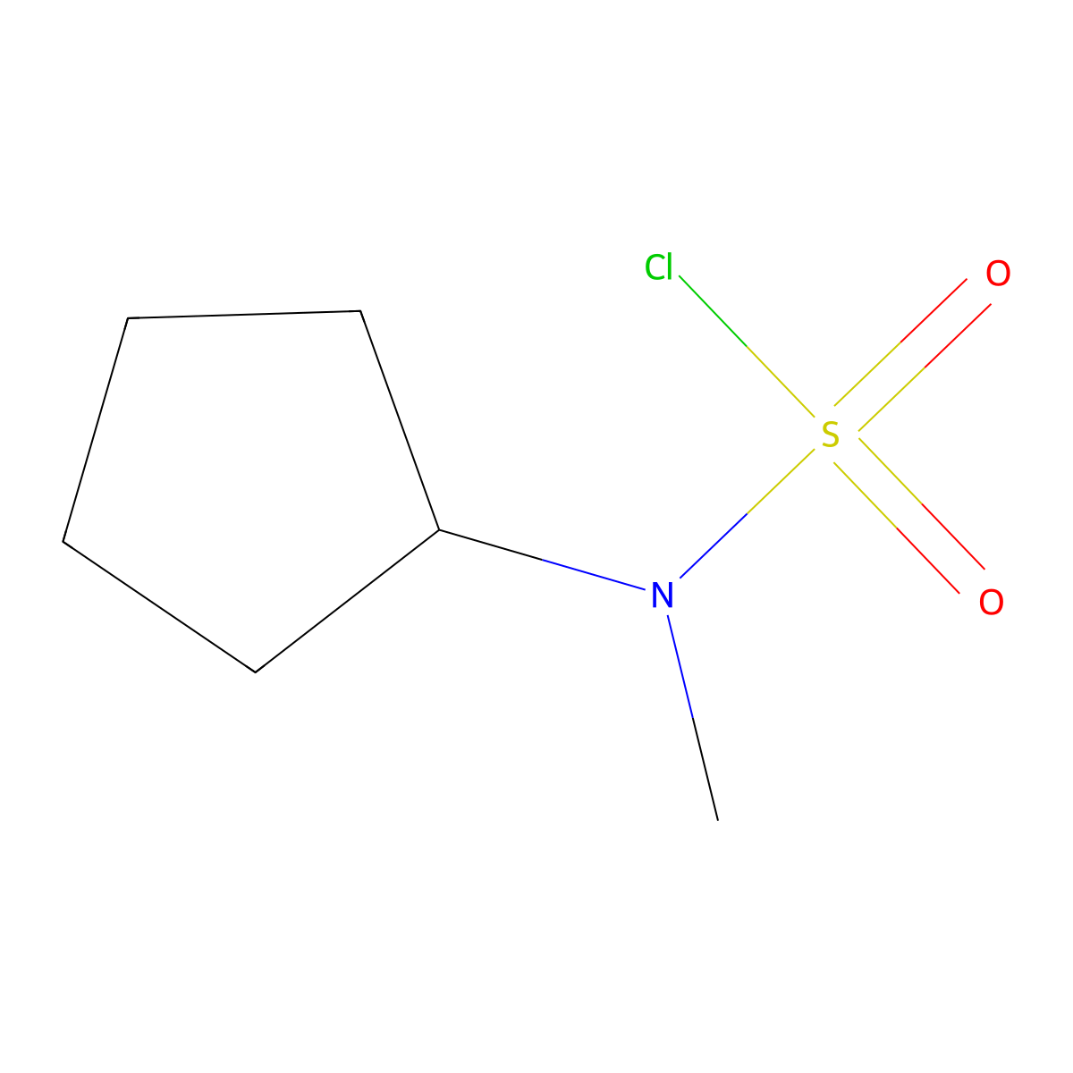 N-cyclopentyl-N-methylsulfamoyl chloride molecular structure, CAS 1094918-33-8