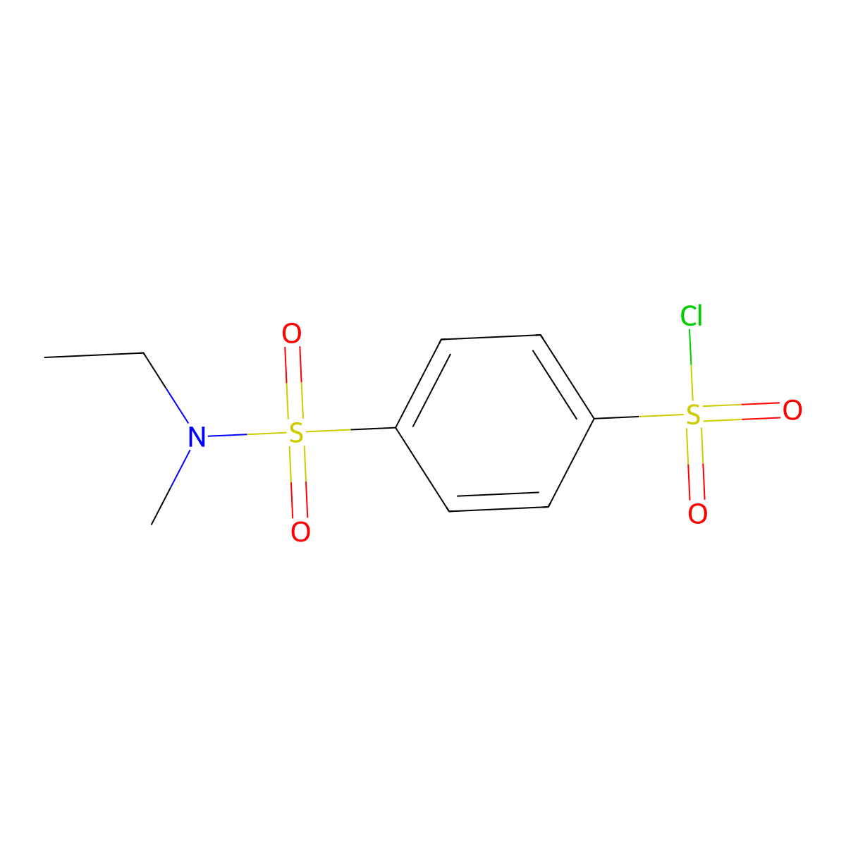 4-[Ethyl(methyl)sulfamoyl]benzene-1-sulfonylchloride molecular structure, CAS 1094918-48-5