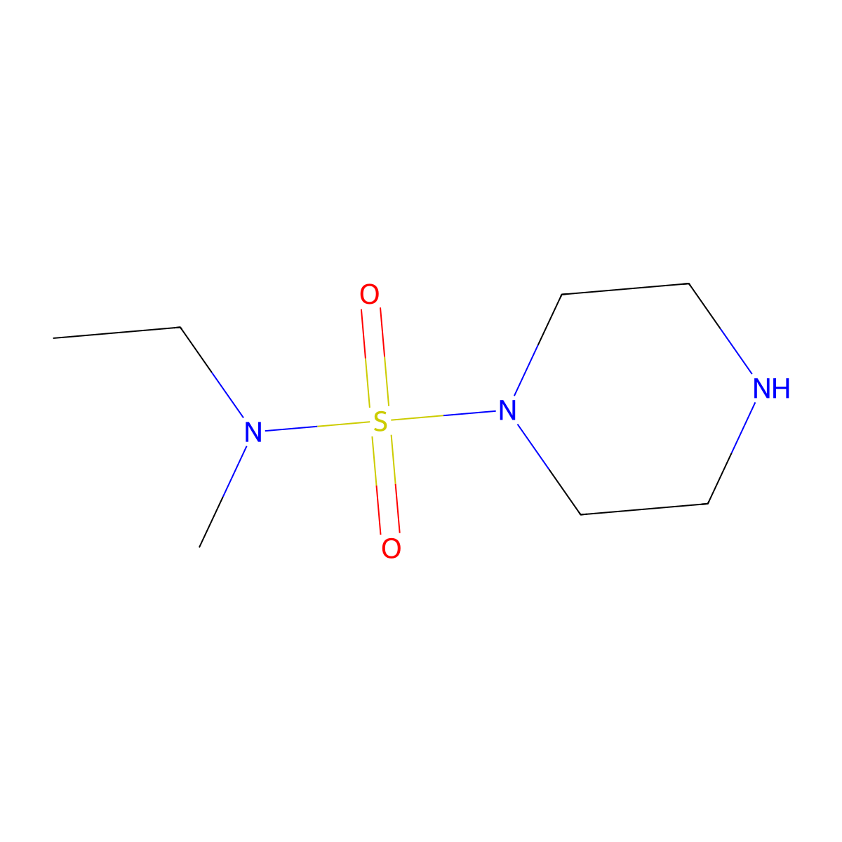 N-ethyl-N-methylpiperazine-1-sulfonamide molecular structure, CAS 1094918-62-3