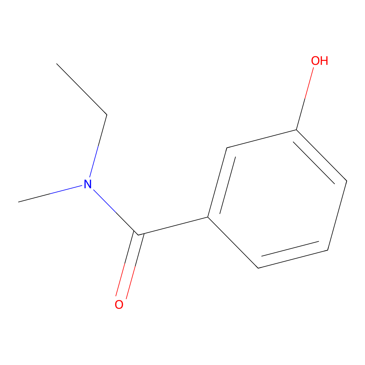 N-ethyl-3-hydroxy-N-methylbenzamide molecular structure, CAS 1094918-79-2