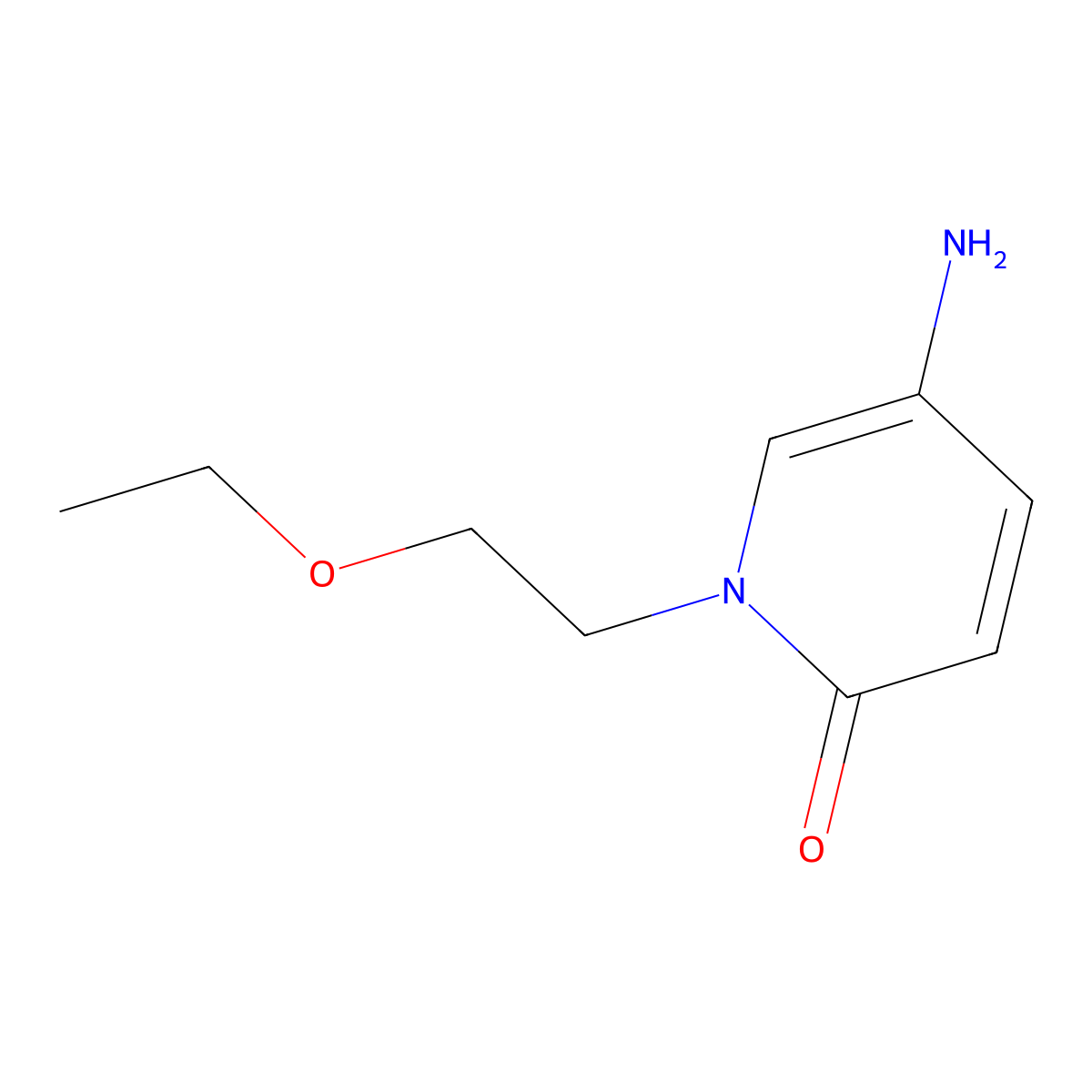 5-Amino-1-(2-ethoxyethyl)pyridin-2(1h)-one molecular structure, CAS 1094919-45-5