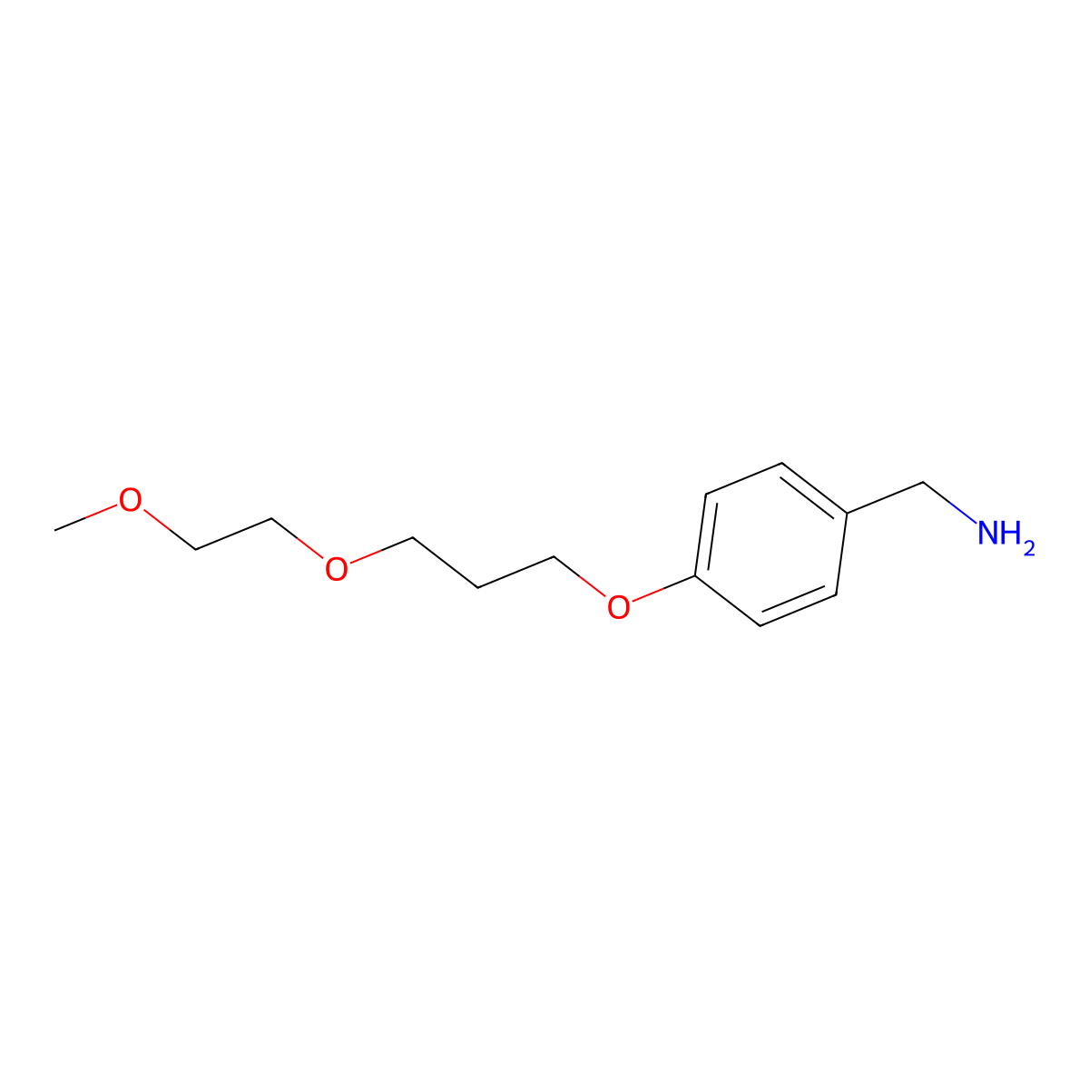 {4-[3-(2-Methoxyethoxy)propoxy]phenyl}methanamine molecular structure, CAS 1094923-61-1