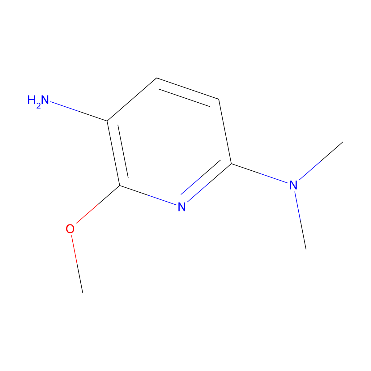 6-methoxy-N2,N2-dimethylpyridine-2,5-diamine molecular structure, CAS 1094927-54-4