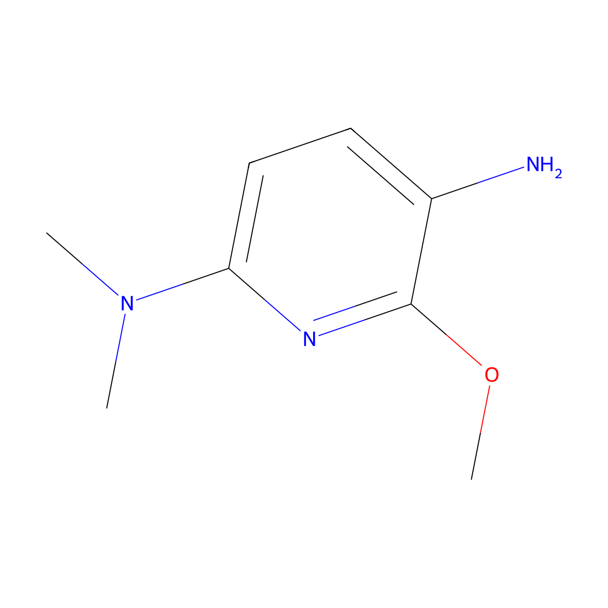 6-methoxy-N2,N2-dimethylpyridine-2,5-diamine molecular structure, CAS 1094927-54-4