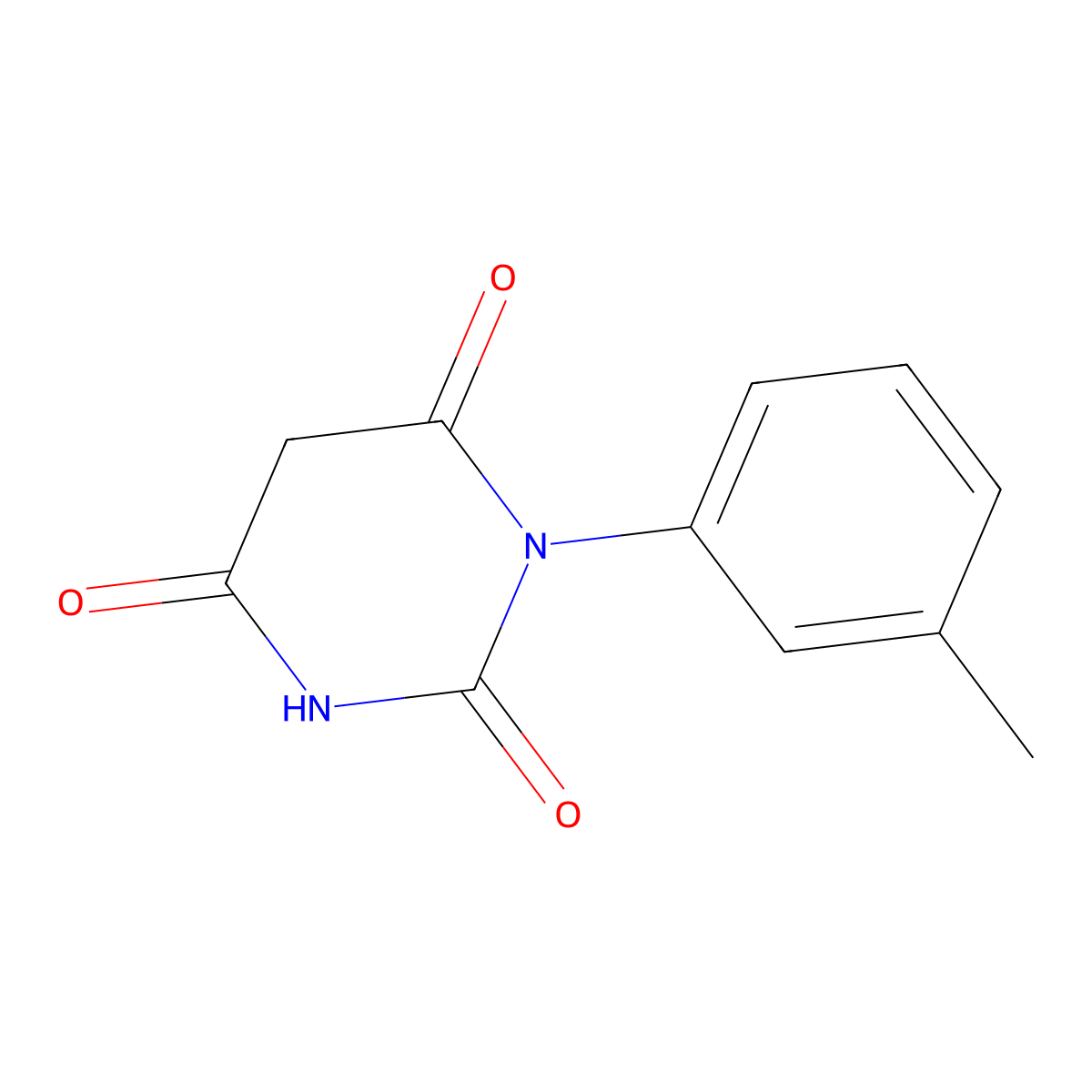 1-(3-methylphenyl)pyrimidine-2,4,6(1H,3H,5H)-trione molecular structure, CAS 109493-60-9