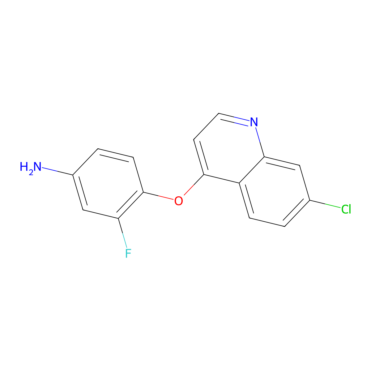 4-[(7-Chloroquinolin-4-yl)oxy]-3-fluoroaniline molecular structure, CAS 1094937-81-1