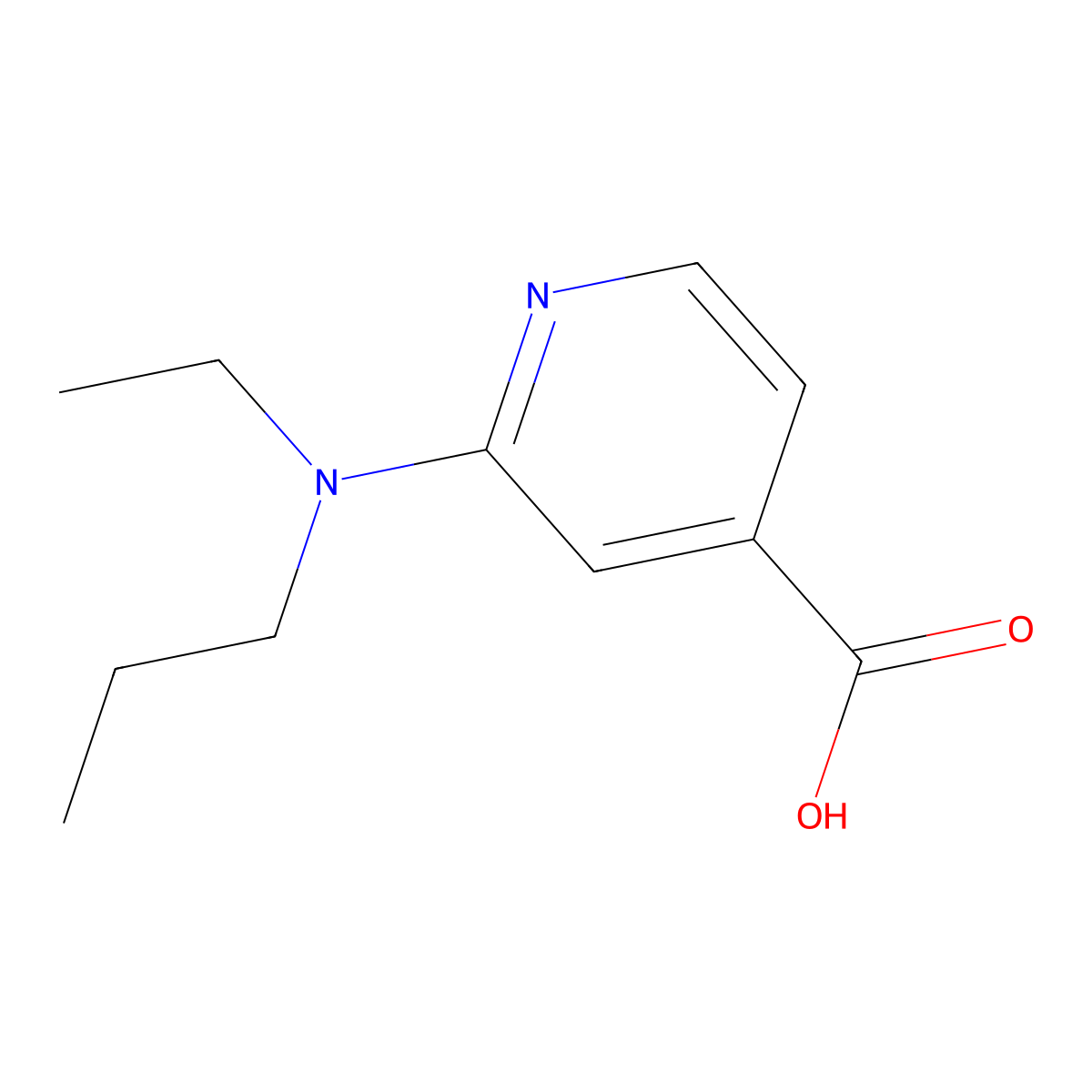 2-(Ethyl(propyl)amino)isonicotinic acid molecular structure, CAS 1094941-24-8