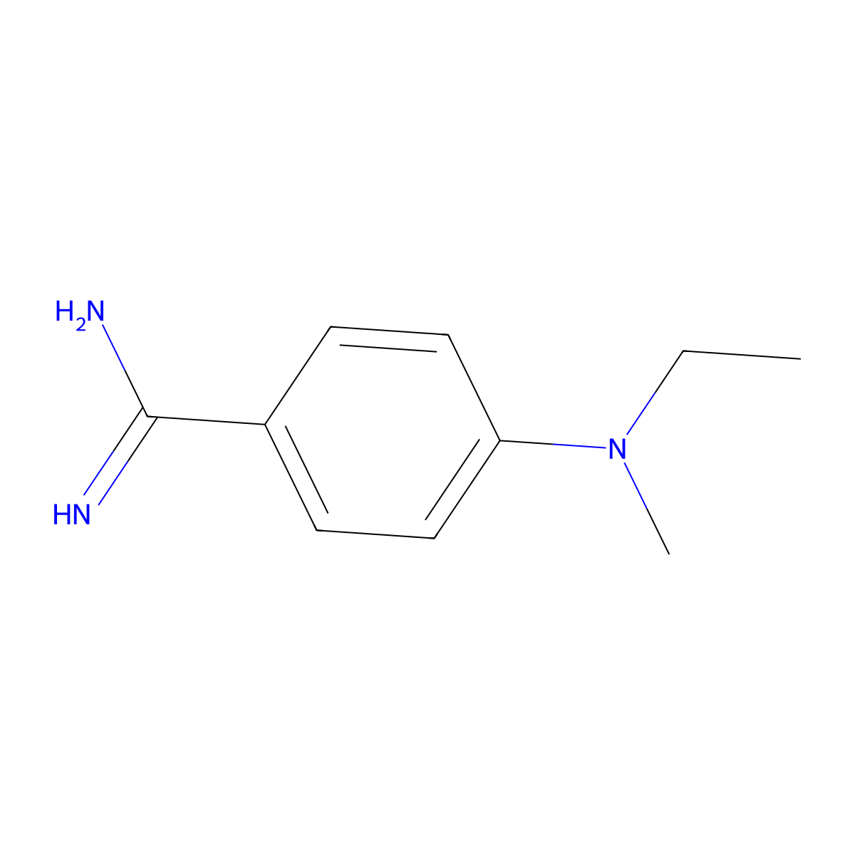 4-[Ethyl(methyl)amino]benzene-1-carboximidamide molecular structure, CAS 1094944-38-3