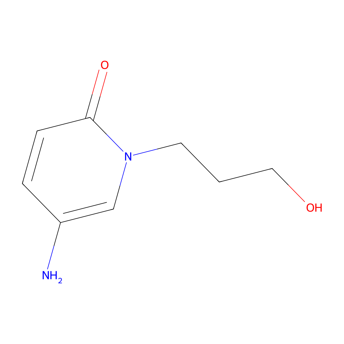 5-Amino-1-(3-hydroxypropyl)-1,2-dihydropyridin-2-one molecular structure, CAS 1094957-55-7