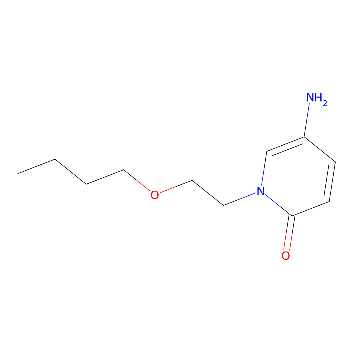 5-Amino-1-(2-butoxyethyl)-1,2-dihydropyridin-2-one molecular structure, CAS 1094990-30-3