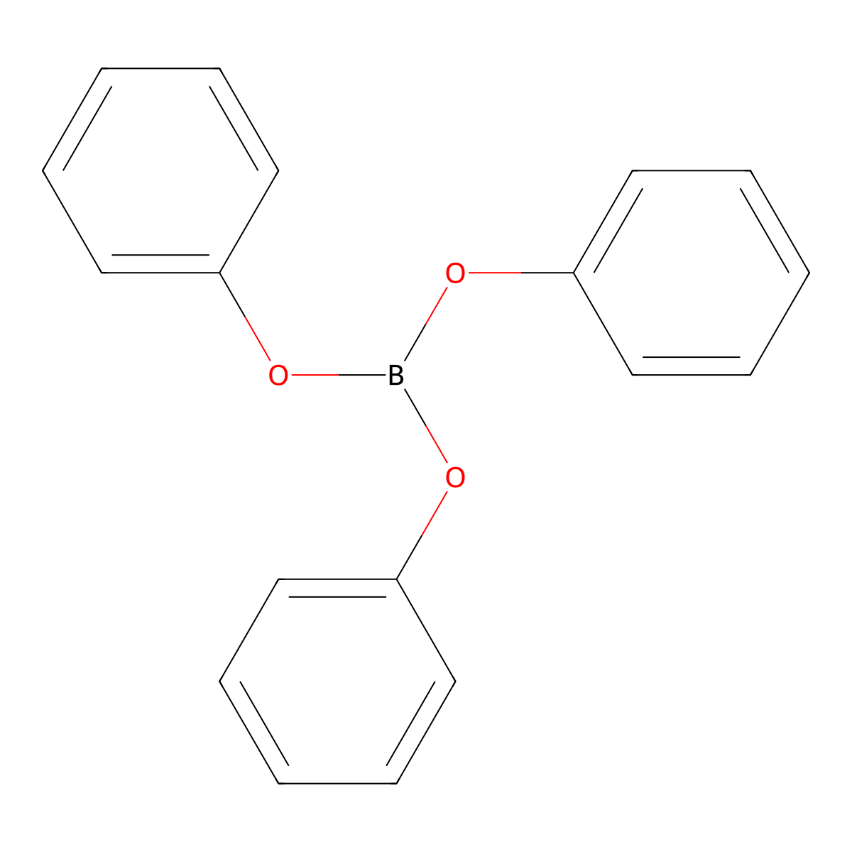 Triphenyl borate molecular structure, CAS 1095-03-0