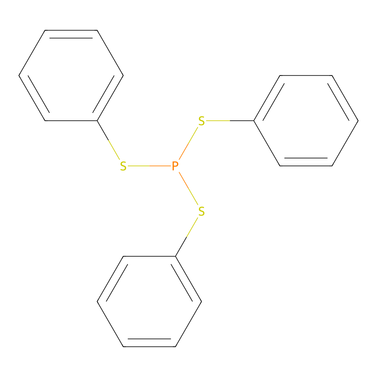 Triphenyl trithiophosphite molecular structure, CAS 1095-04-1