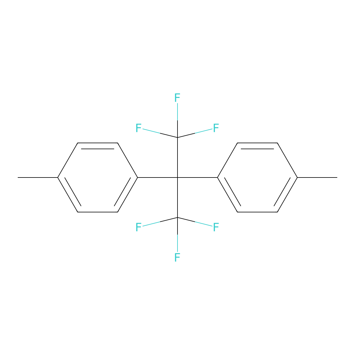 1,1'-(2,2,2-Trifluoro-1-(trifluoromethyl)ethylidene)bis(4-methylbenzene) molecular structure, CAS 1095-77-8