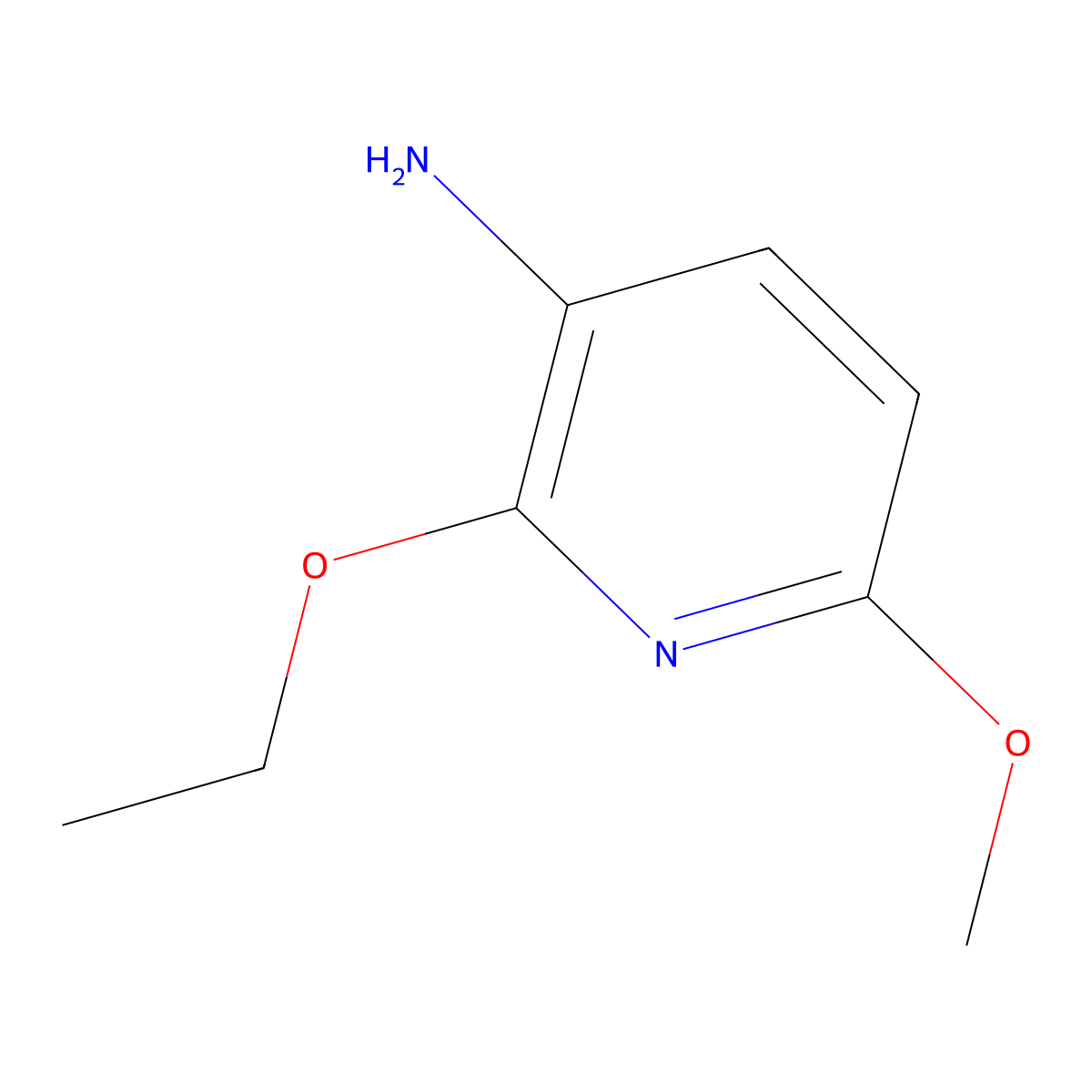 2-ethoxy-6-methoxy-3-Pyridinamine molecular structure, CAS 1095011-33-8