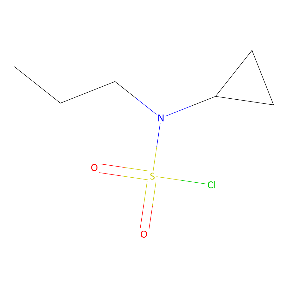 N-cyclopropyl-N-propylsulfamoyl chloride molecular structure, CAS 1095025-83-4